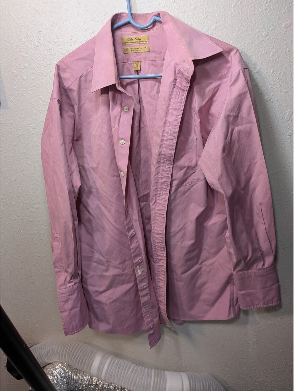 Gold Label Men's Pink Dress Shirt Size 16 32